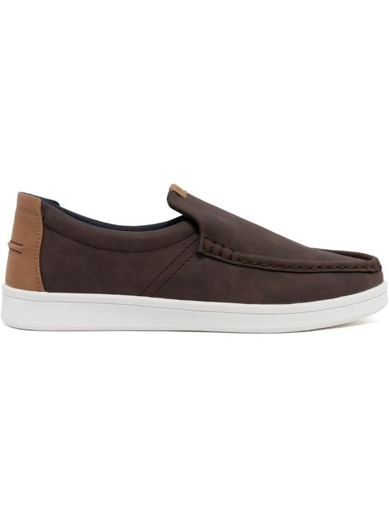 ?Men\'s Brown Canvas Slip-On Comfortable Low Top Lightweight Fashion shoes main image 4